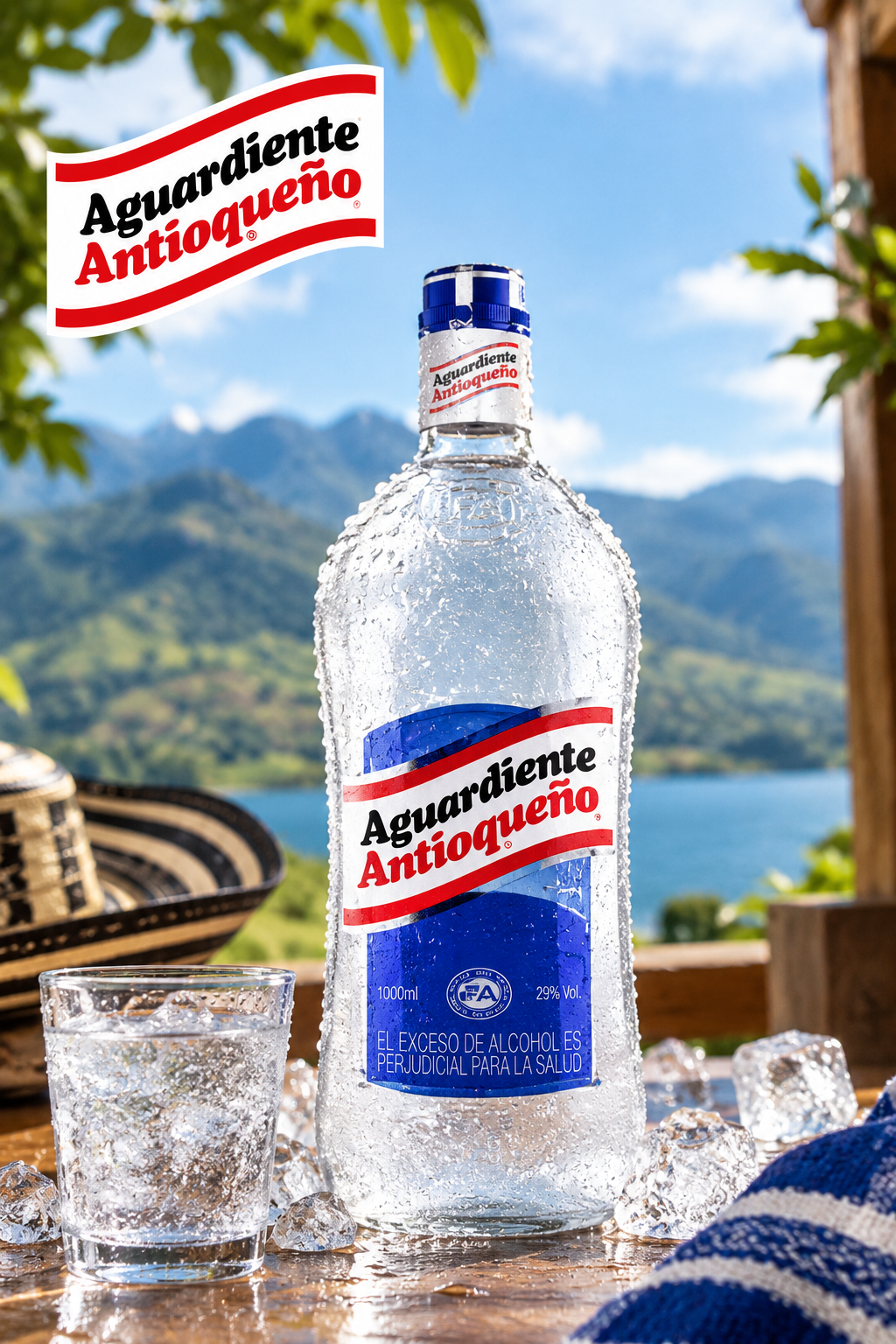 Aguardiente Antioqueño tapa Azul